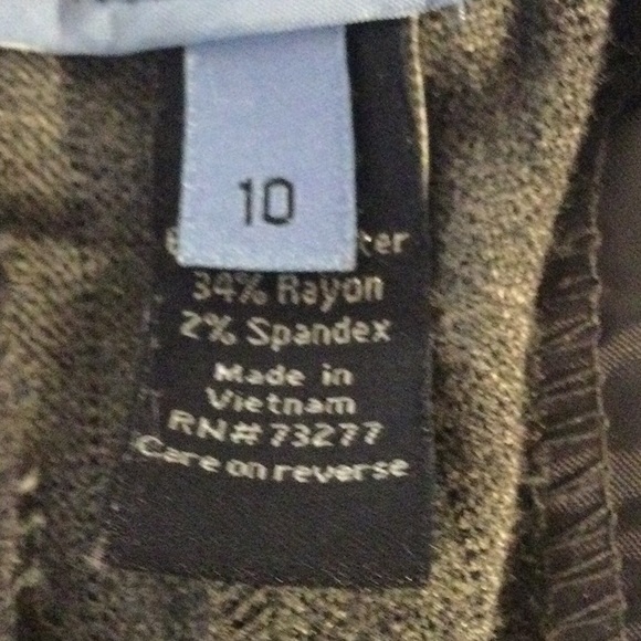 Apt 9 Grey Pin Strip Women’Slanks - Picture 10 of 14